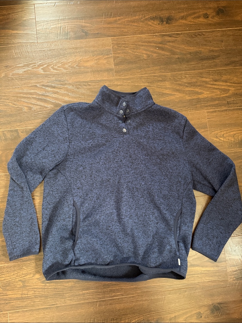 Eddie Bauer - Navy Buttoned Fleece